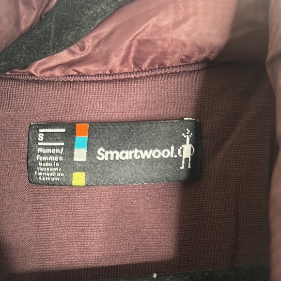 Smart wool smart loft wool burgundy puffer vest size small - Picture 8 of 16